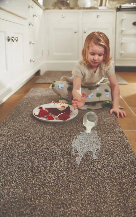 Hug Rug hug rug plains coffee Beige Kitchen  Washable Rug.
