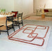 Asiatic infinity copper Orange Living Room Wool Rug.