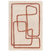 Asiatic infinity copper Orange Living Room Wool Rug.