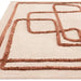 Asiatic infinity copper Orange Living Room Wool Rug.