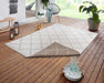 NorthRugs twin supreme corsica linen Beige, Cream Living Room Striped Rug.