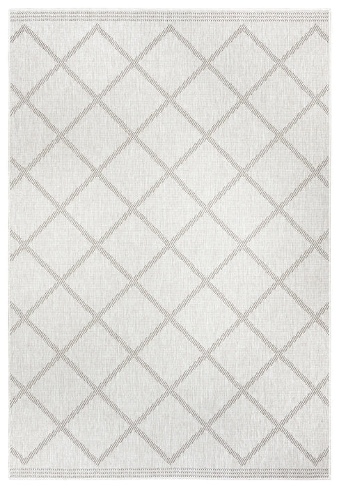 NorthRugs twin supreme corsica linen Beige, Cream Living Room Striped Rug.