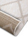 NorthRugs twin supreme corsica linen Beige, Cream Living Room Striped Rug.