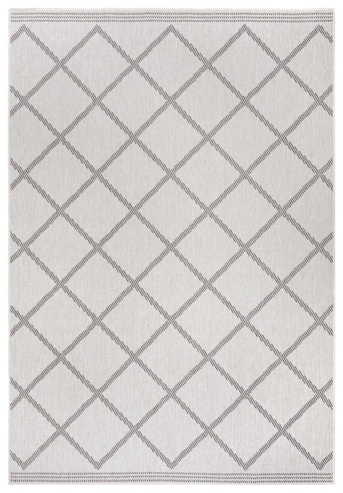 NorthRugs twin supreme corsica night Black, Cream Living Room Striped Rug.