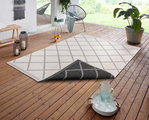 NorthRugs twin supreme corsica night Black, Cream Living Room Striped Rug.