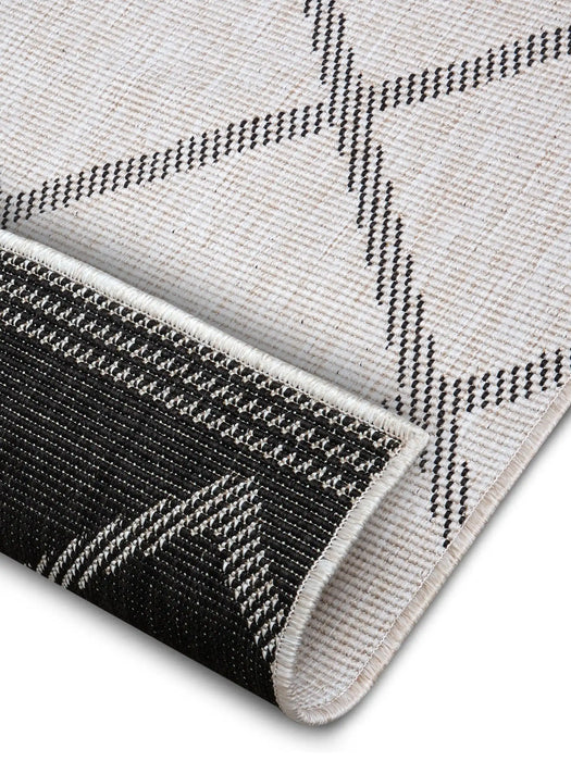 NorthRugs twin supreme corsica night Black, Cream Living Room Striped Rug.