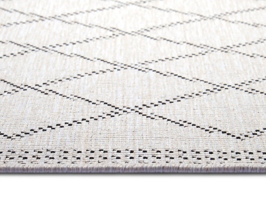 NorthRugs twin supreme corsica night Black, Cream Living Room Striped Rug.