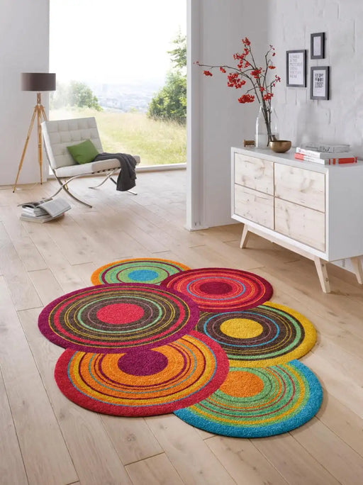 Wash + Dry decor cosmic colours multi Multicoloured Living Room Washable Rug.