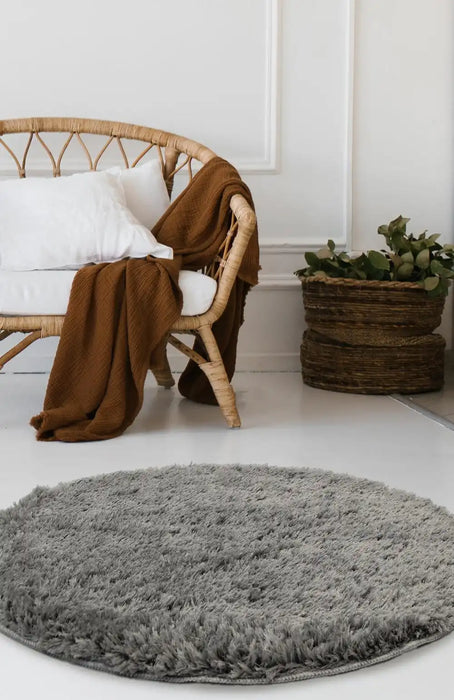 Homemaker soft washable cosy grey Grey Living Room Shaggy Rug.