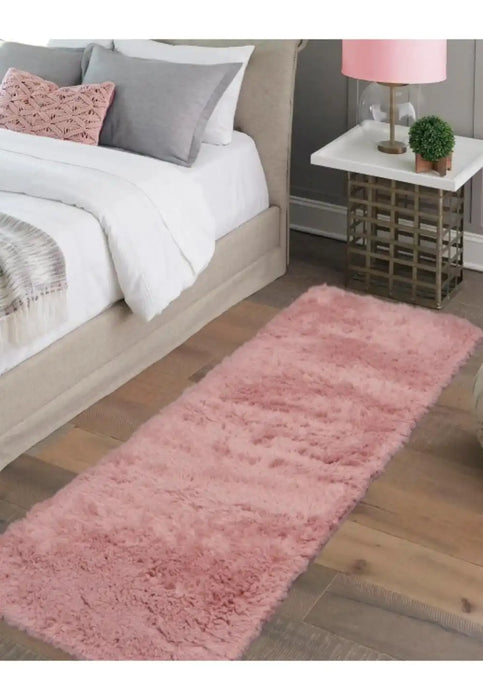 Homemaker soft washable cosy pink Pink Living Room Shaggy Rug.