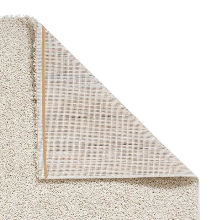 Think Rugs bali cream Cream Living Room Shaggy Rug.