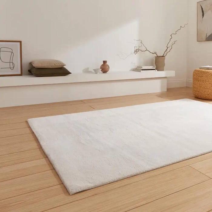 Think Rugs snug cream Ivory Living Room Shaggy Rug.