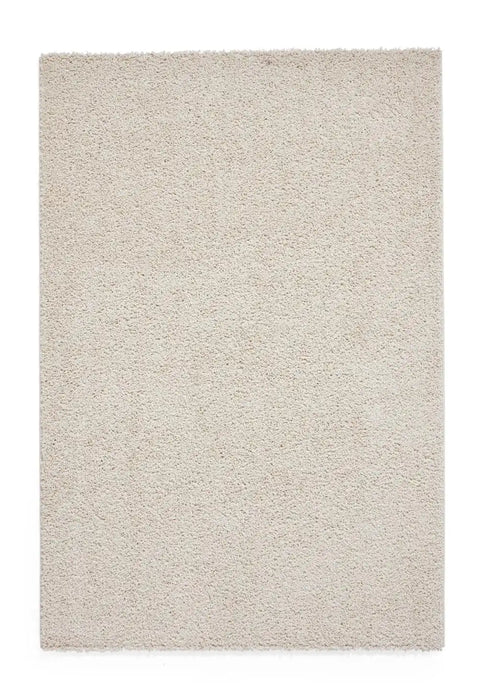 Think Rugs bali cream Cream Living Room Shaggy Rug.