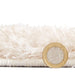 Think Rugs lux shaggy cream Ivory Living Room Shaggy Rug.