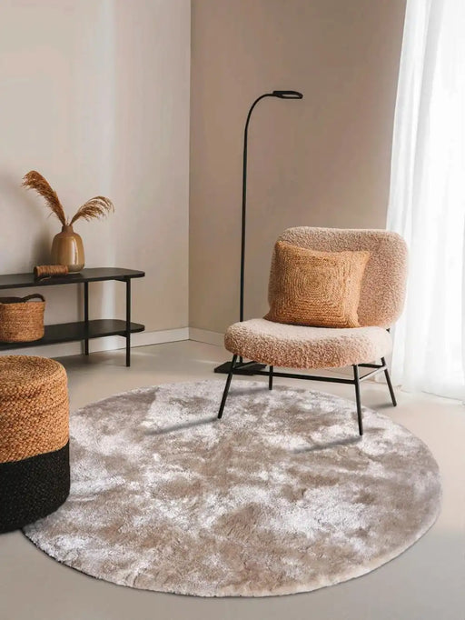 Elle Decoration elle cosy creme Ivory Living Room Shaggy Rug.