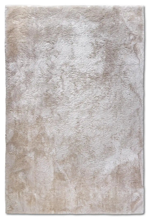 Elle Decoration elle cosy creme Ivory Living Room Shaggy Rug.