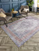Origins washable soho croft Blue, Multicoloured Living Room Geometric Rug.
