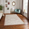 Think Rugs laurence llewelyn bowen damask bronze Brown, Beige Living Room Floral Rug.