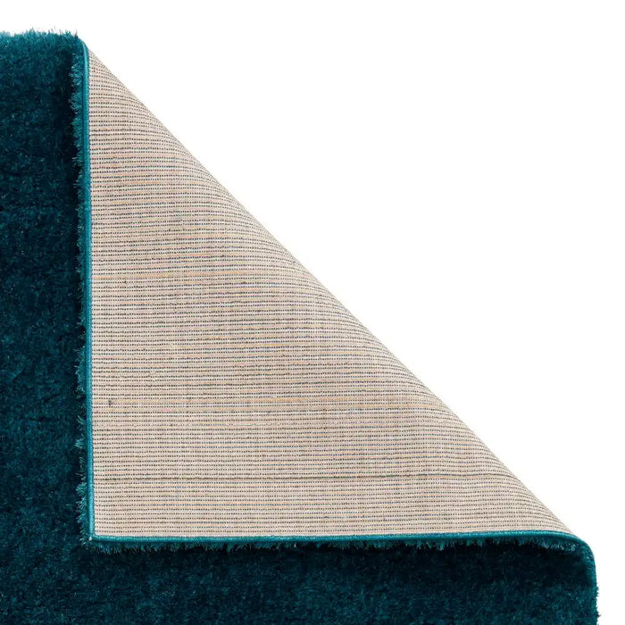 Think Rugs lux shaggy dark green Green Living Room Shaggy Rug.
