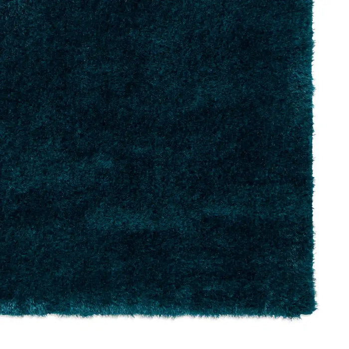 Think Rugs lux shaggy dark green Green Living Room Shaggy Rug.