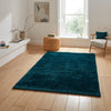 Think Rugs lux shaggy dark green Green Living Room Shaggy Rug.