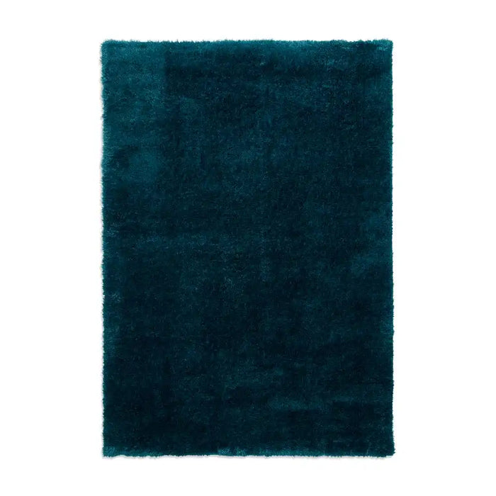 Think Rugs lux shaggy dark green Green Living Room Shaggy Rug.