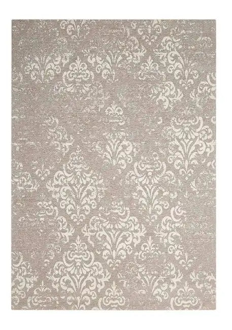 Nourison damask das03 ivory grey Grey, Ivory Living Room Flat Weave Rug.