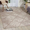 Nourison damask das03 ivory grey Grey, Ivory Living Room Flat Weave Rug.