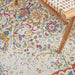 Nourison damask das06 multi Multicoloured Living Room Flat Weave Rug.