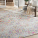 Nourison damask das06 multi Multicoloured Living Room Flat Weave Rug.