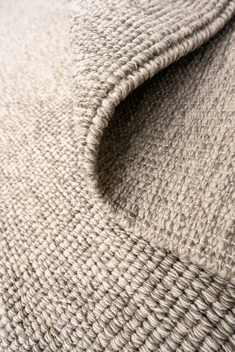 Woven Edge dreamweaver death by neutral grey Grey Living Room  Rug.