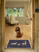 Turtle Mat turtle designs deer family gold Grey Kitchen  Washable Rug.