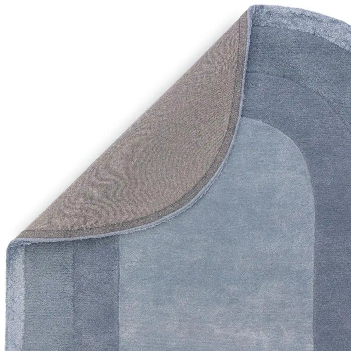 Asiatic halo denim Blue Living Room Wool Rug.