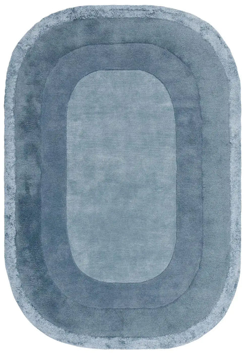 Asiatic halo denim Blue Living Room Wool Rug.