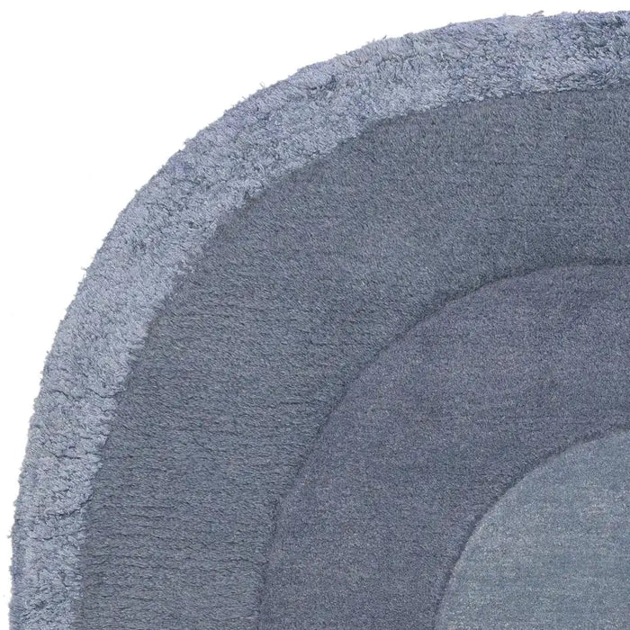 Asiatic halo denim Blue Living Room Wool Rug.