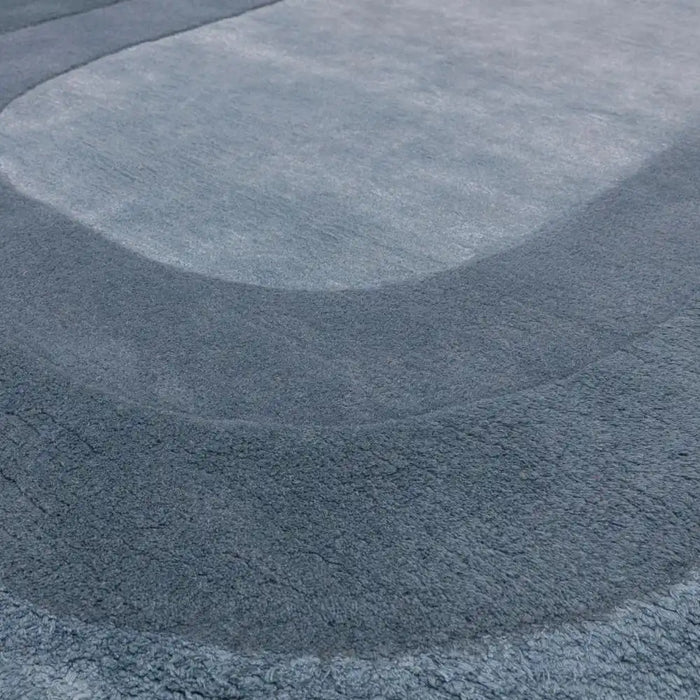 Asiatic halo denim Blue Living Room Wool Rug.