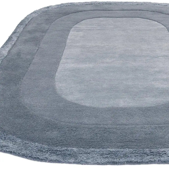 Asiatic halo denim Blue Living Room Wool Rug.