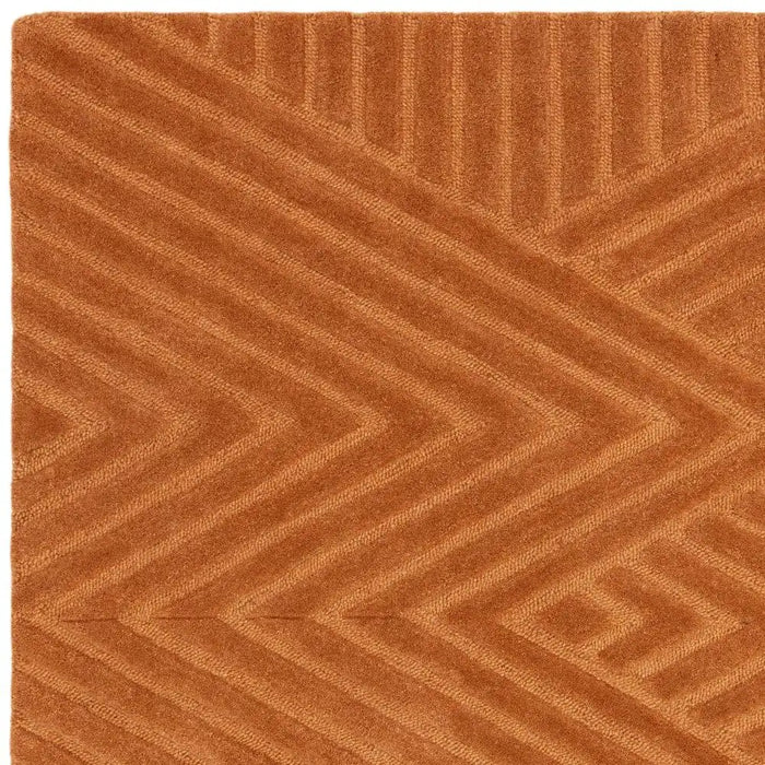 Asiatic hague desert Orange Living Room Wool Rug.