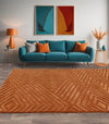Asiatic hague desert Orange Living Room Wool Rug.