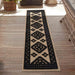 Serdim Rugs harper outdoor diamond black Brown, Black Living Room Natural Fibre Rug.