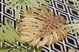 Hanse Home flair diamonds and leaves Green, Black, Multicoloured Living Room Floral Rug.
