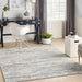 Nourison divine div11 aqua Blue Living Room  Rug.