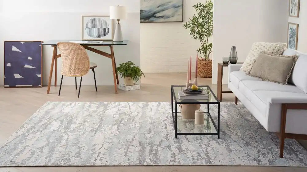 Nourison divine div11 aqua Blue Living Room  Rug.
