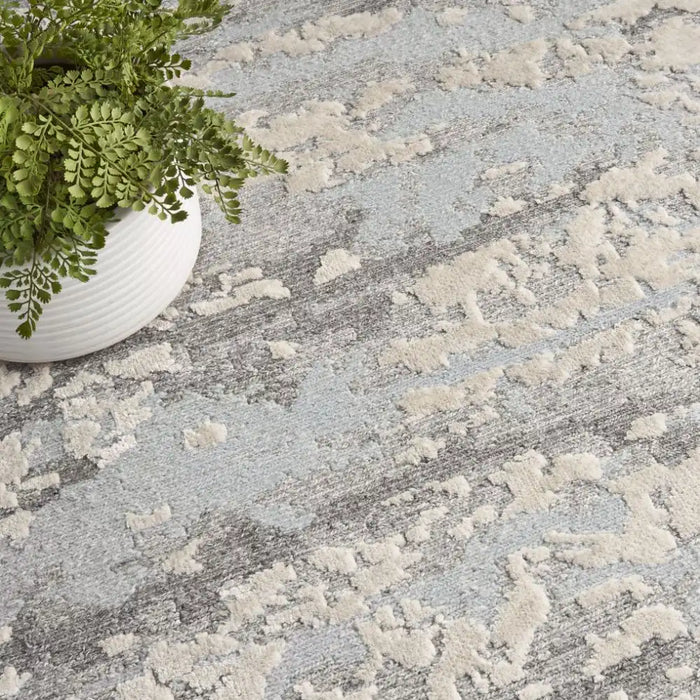 Nourison divine div11 aqua Blue Living Room  Rug.