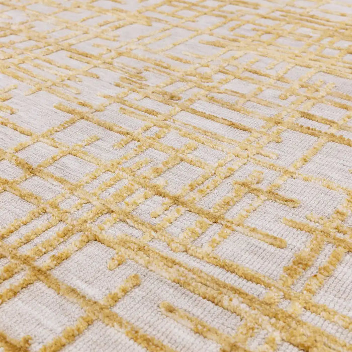 Asiatic mason draft Yellow Living Room Geometric Rug.
