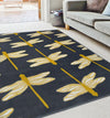 Homemaker maestro dragonfly charcoal Grey Living Room  Rug.