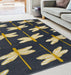 Homemaker maestro dragonfly charcoal Grey Living Room  Rug.
