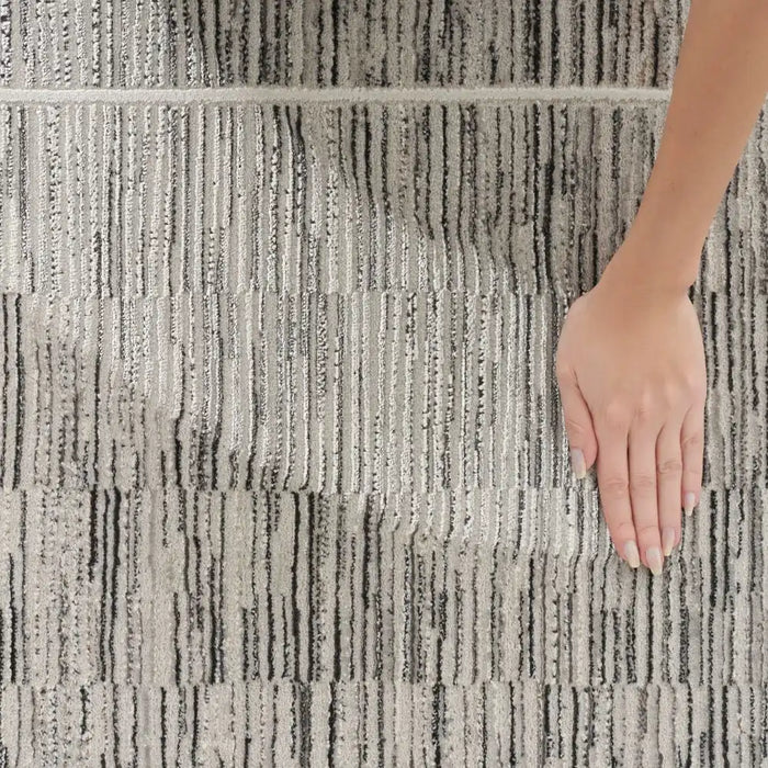 Nourison desire nourison dsr02 charcoal grey Grey Living Room Geometric Rug.
