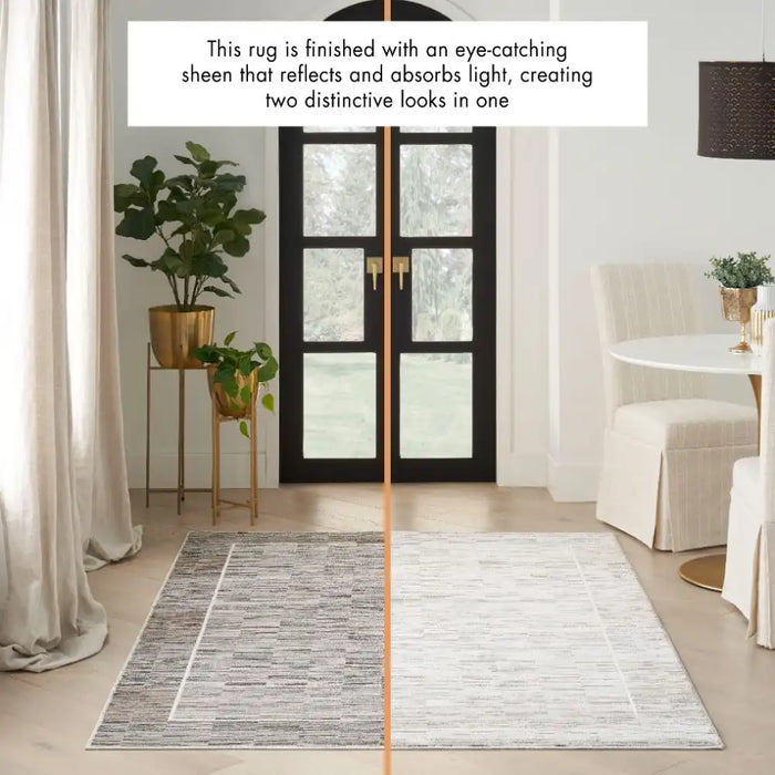 Nourison desire nourison dsr02 charcoal grey Grey Living Room Geometric Rug.
