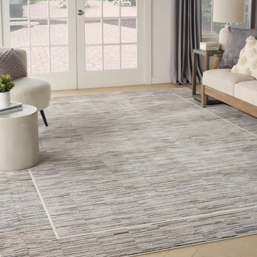 Nourison desire nourison dsr02 charcoal grey Grey Living Room Geometric Rug.